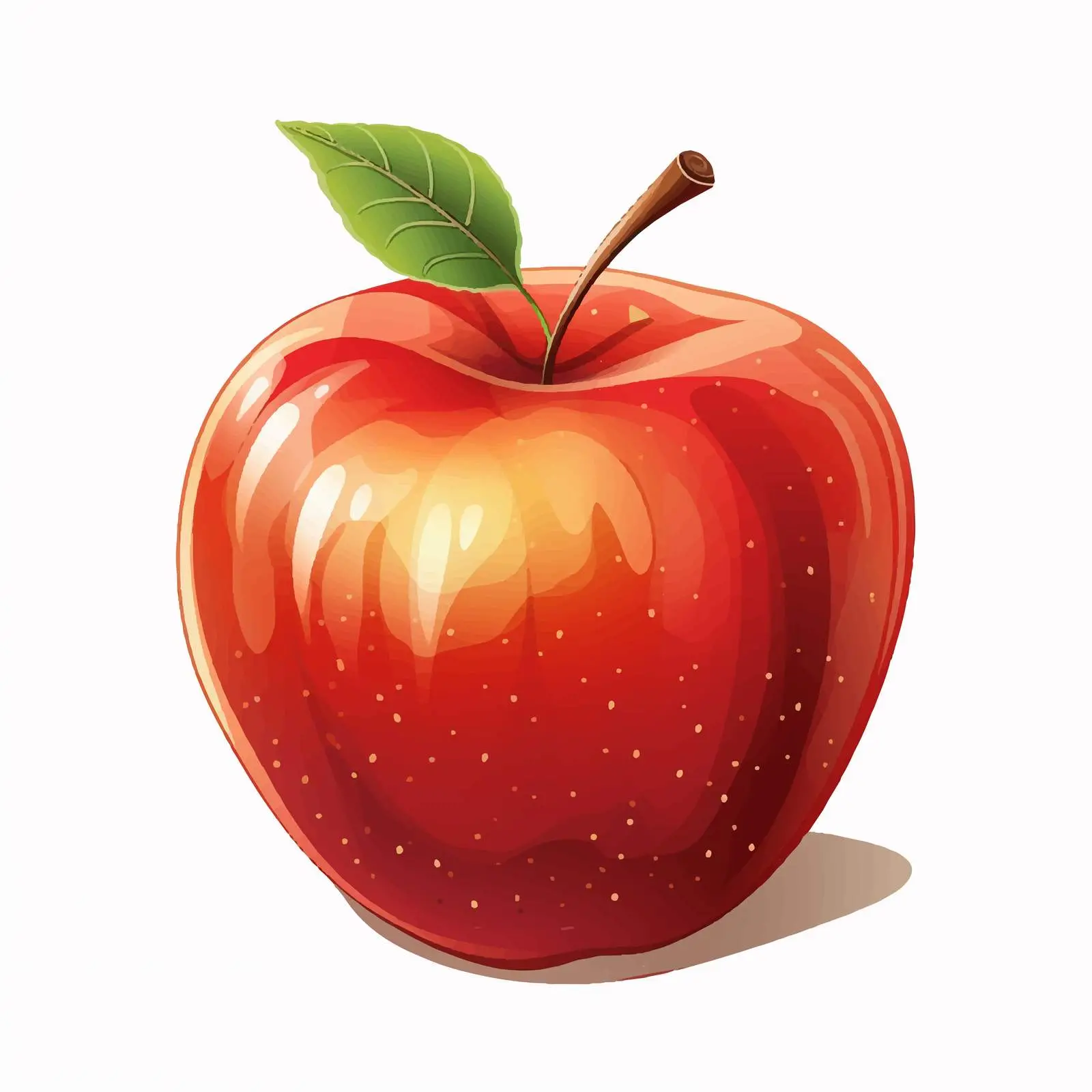 Top View Apple Vector Illustration on White Background — free download from Dotvec