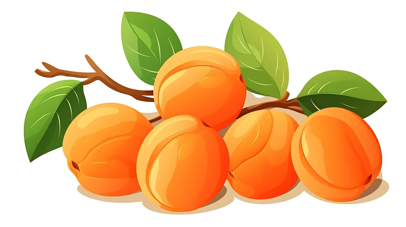 Apricot Cartoon Vector Flat Illustration — free download from Dotvec