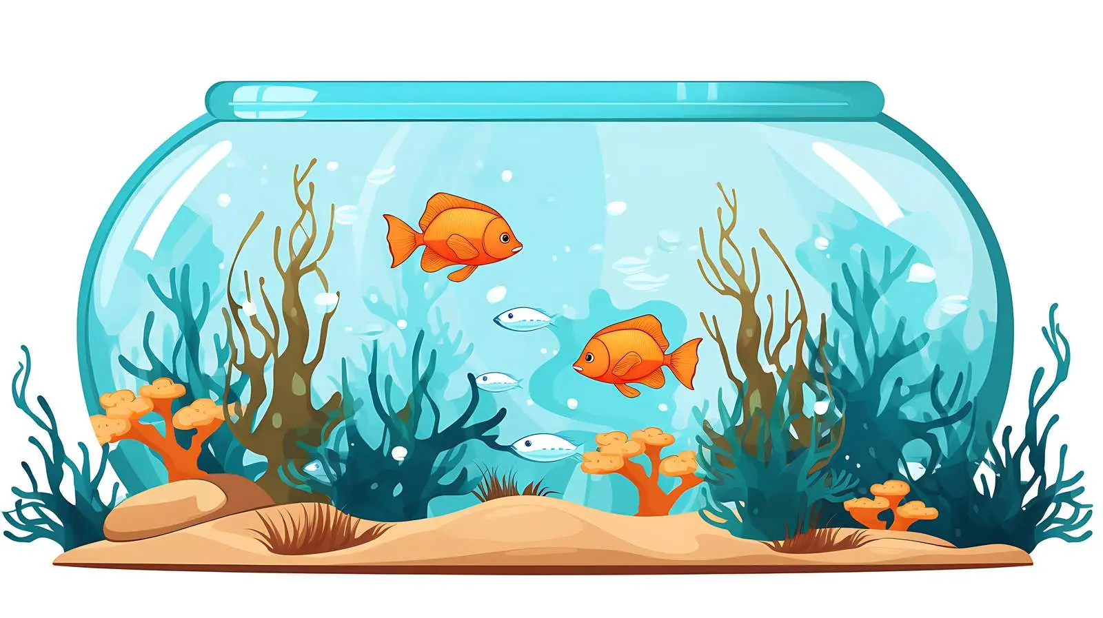 Underwater Aquarium Scene Illustration — free download from Dotvec