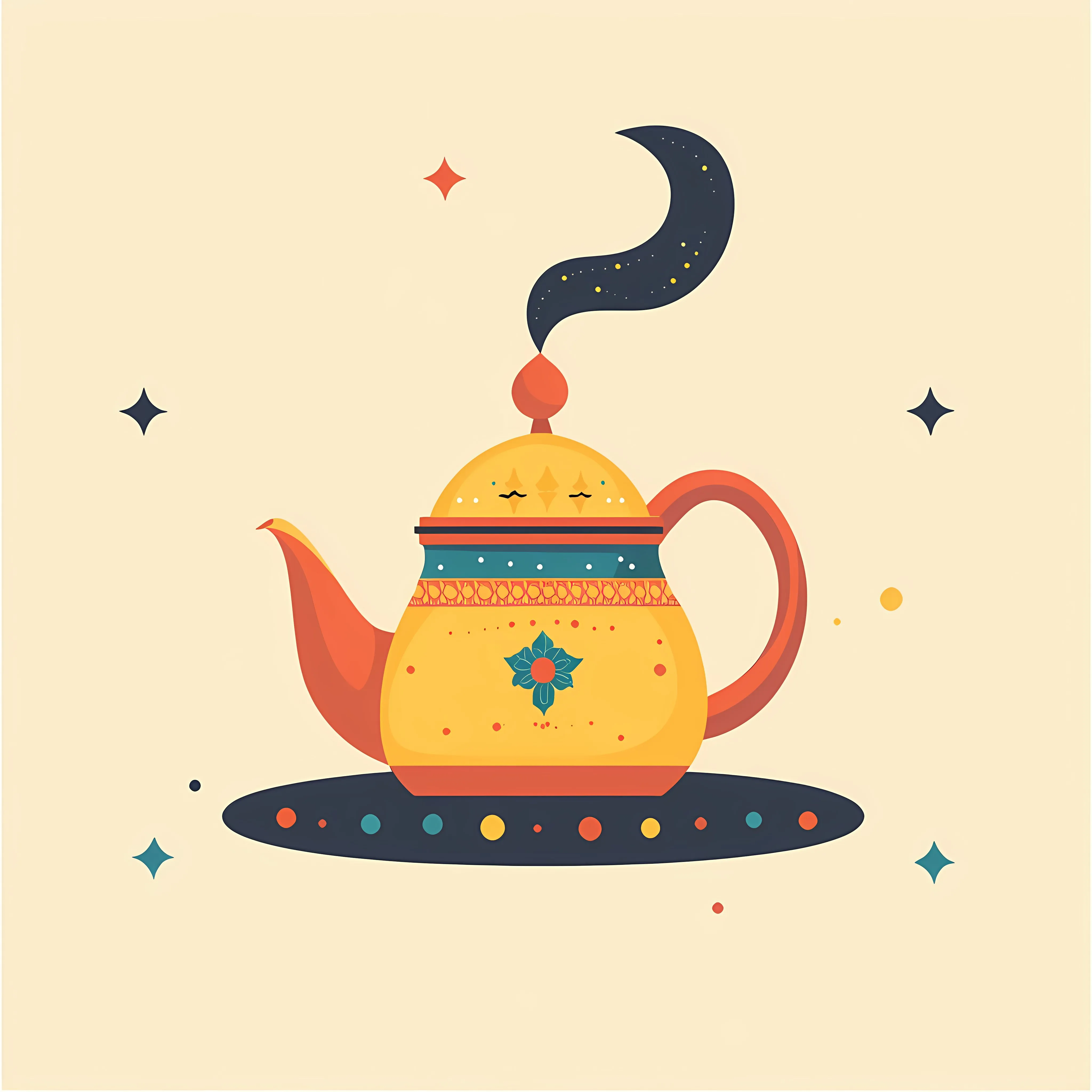 Arab Kettle Tea Vector Illustration — free download from Dotvec