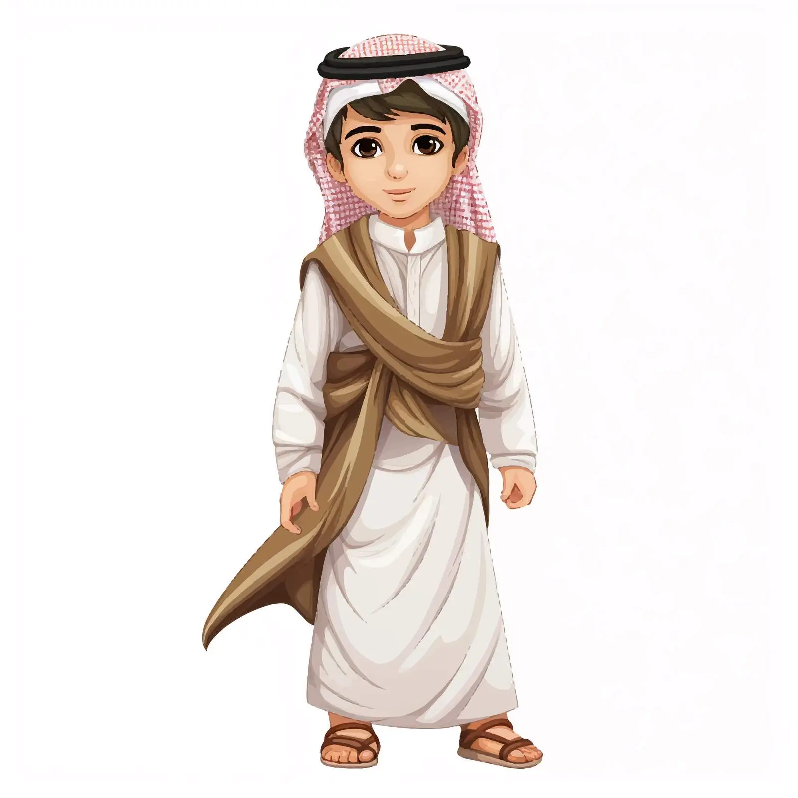 Arab Muslim Boy in Traditional Clothing — free download from Dotvec