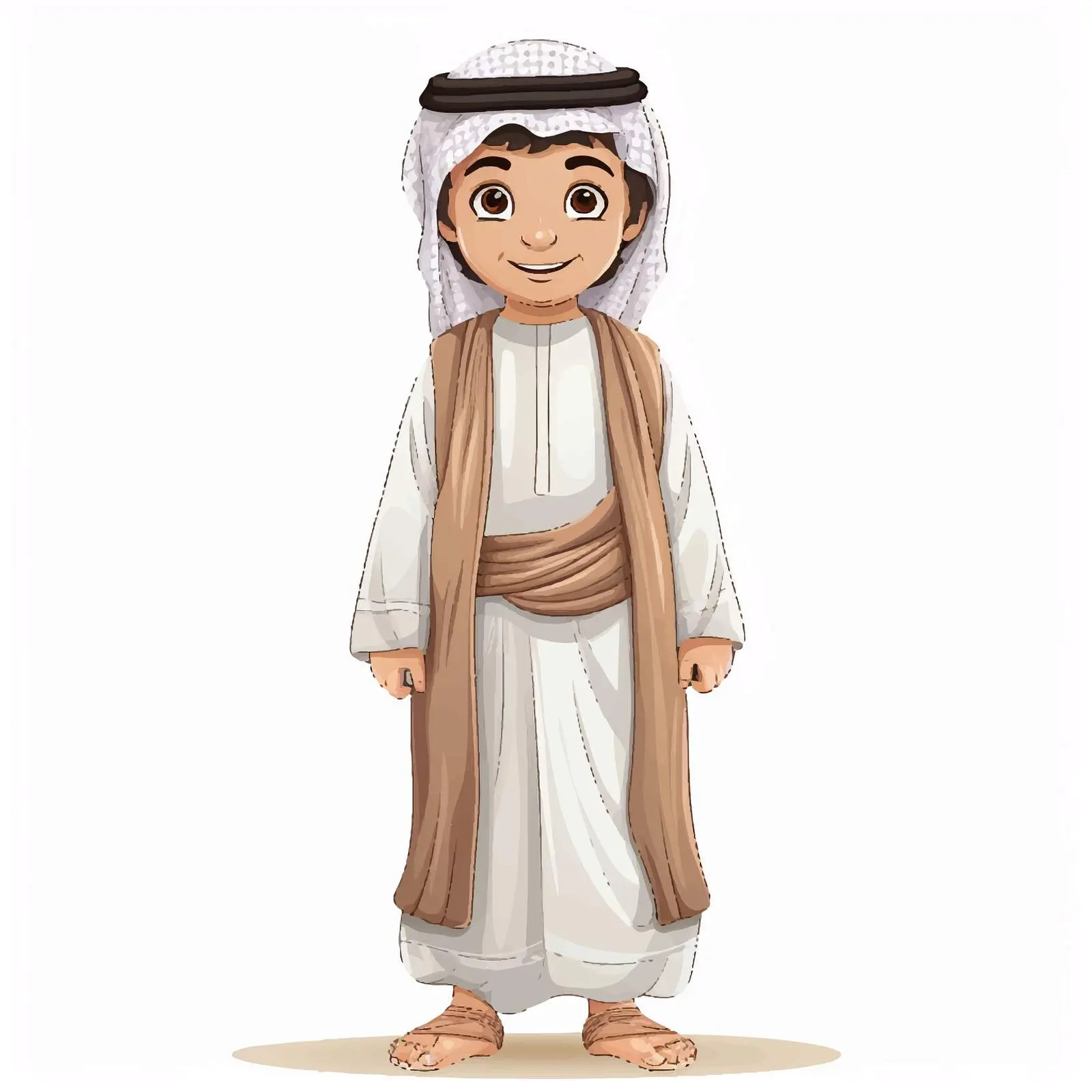 Arab Muslim Boy in Traditional Clothing — free download from Dotvec