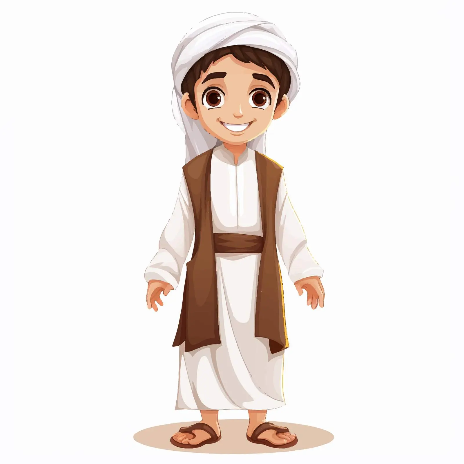 Arab Muslim Boy in Traditional Clothing — free download from Dotvec