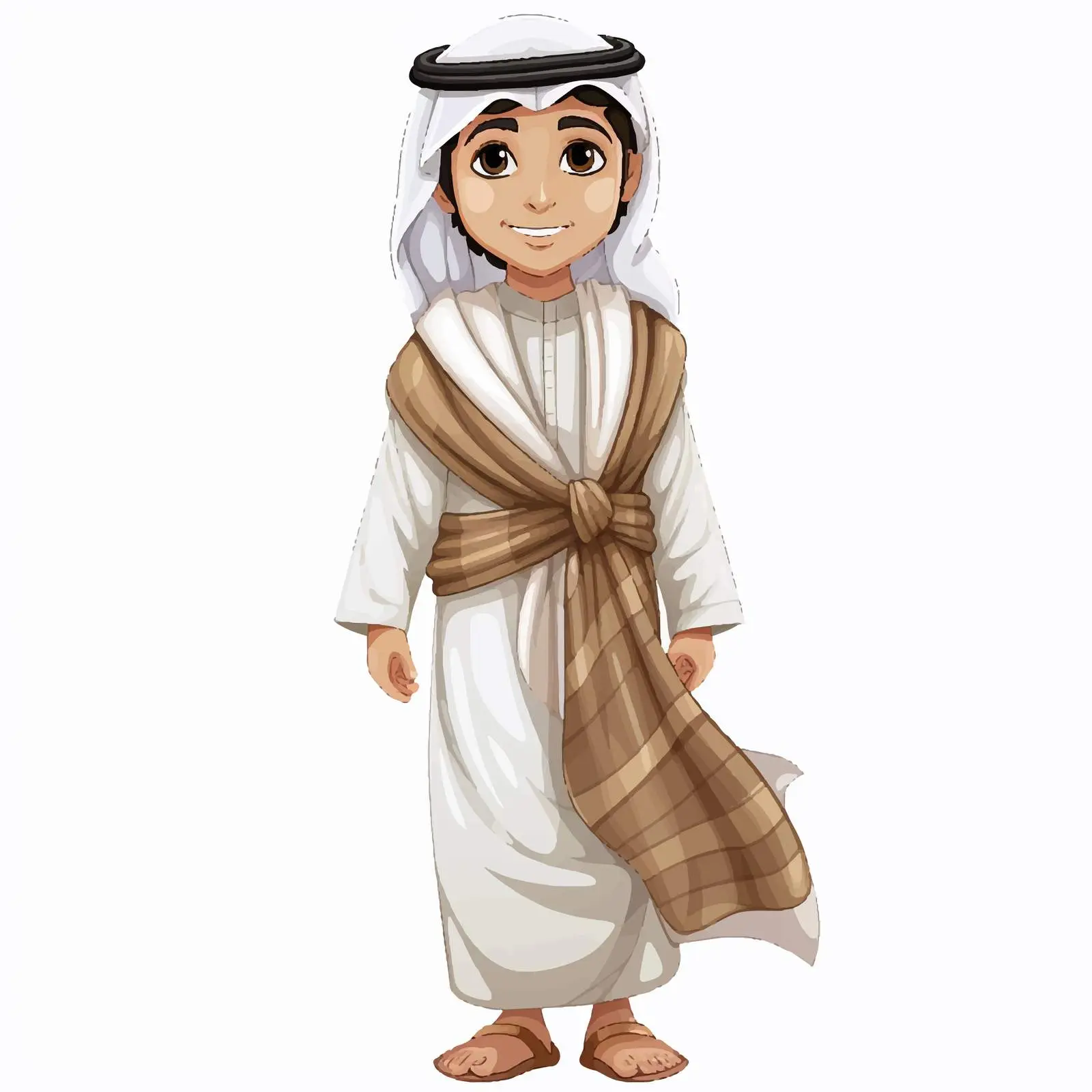 Arab Muslim Boy in Traditional Clothing — free download from Dotvec