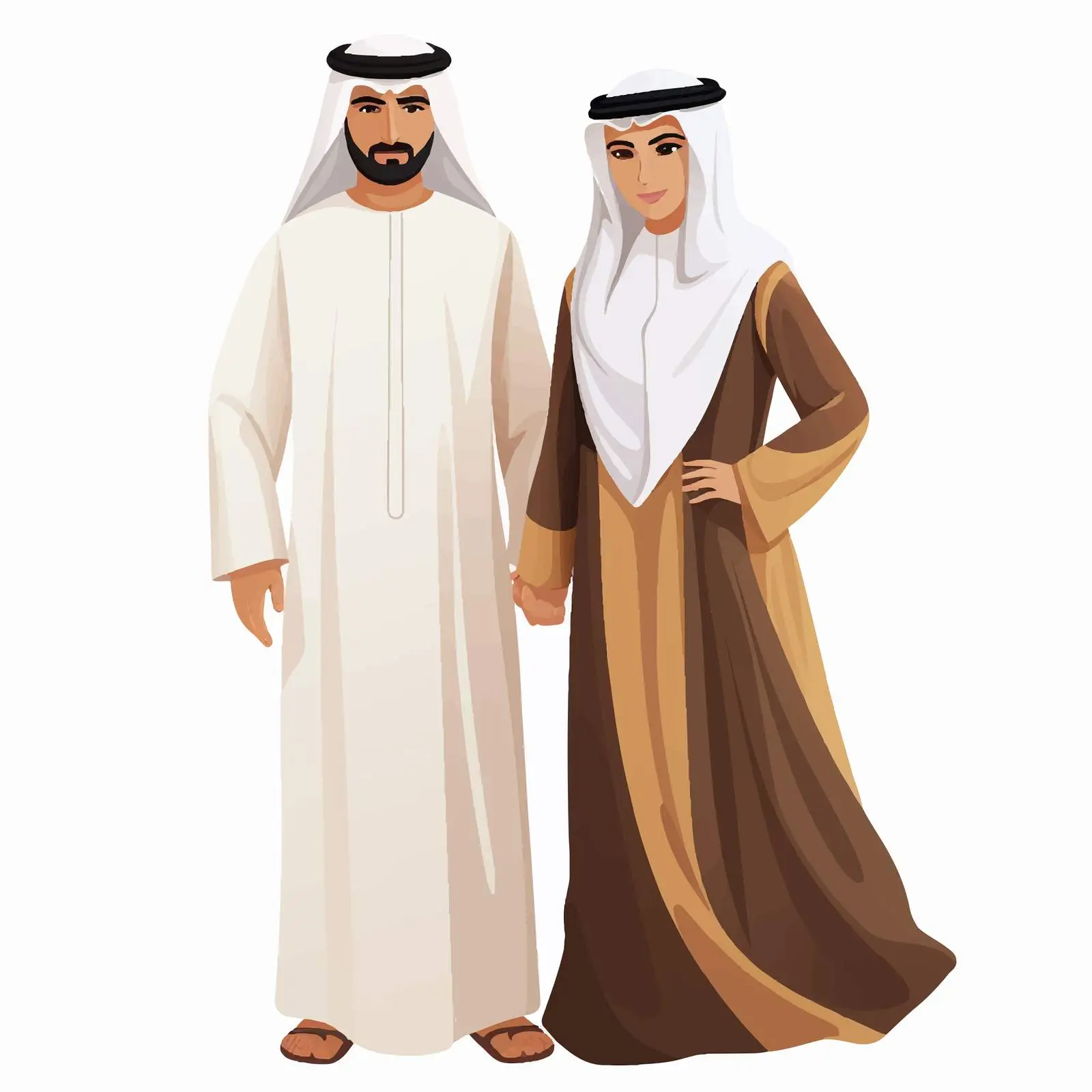 Arab Muslim Couple in Traditional Clothing — free download from Dotvec