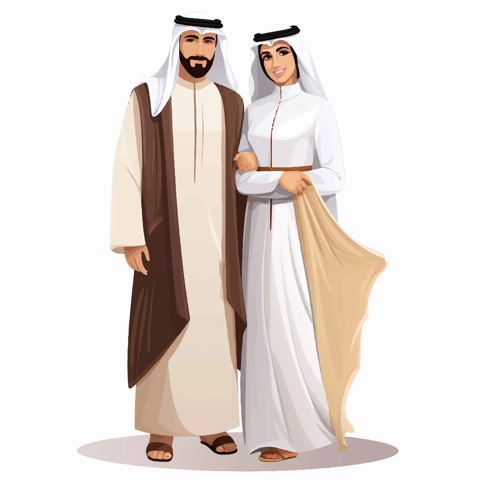 Arab Man and Woman in Traditional Clothing — free download from Dotvec