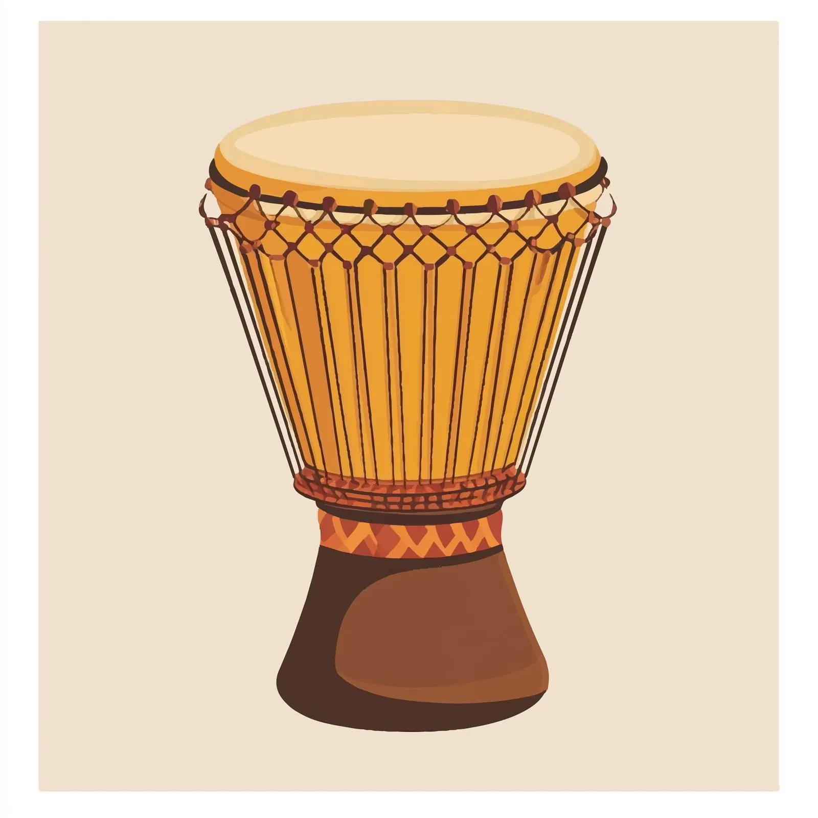 Flat Vector Illustration of Arabic Drum — free download from Dotvec