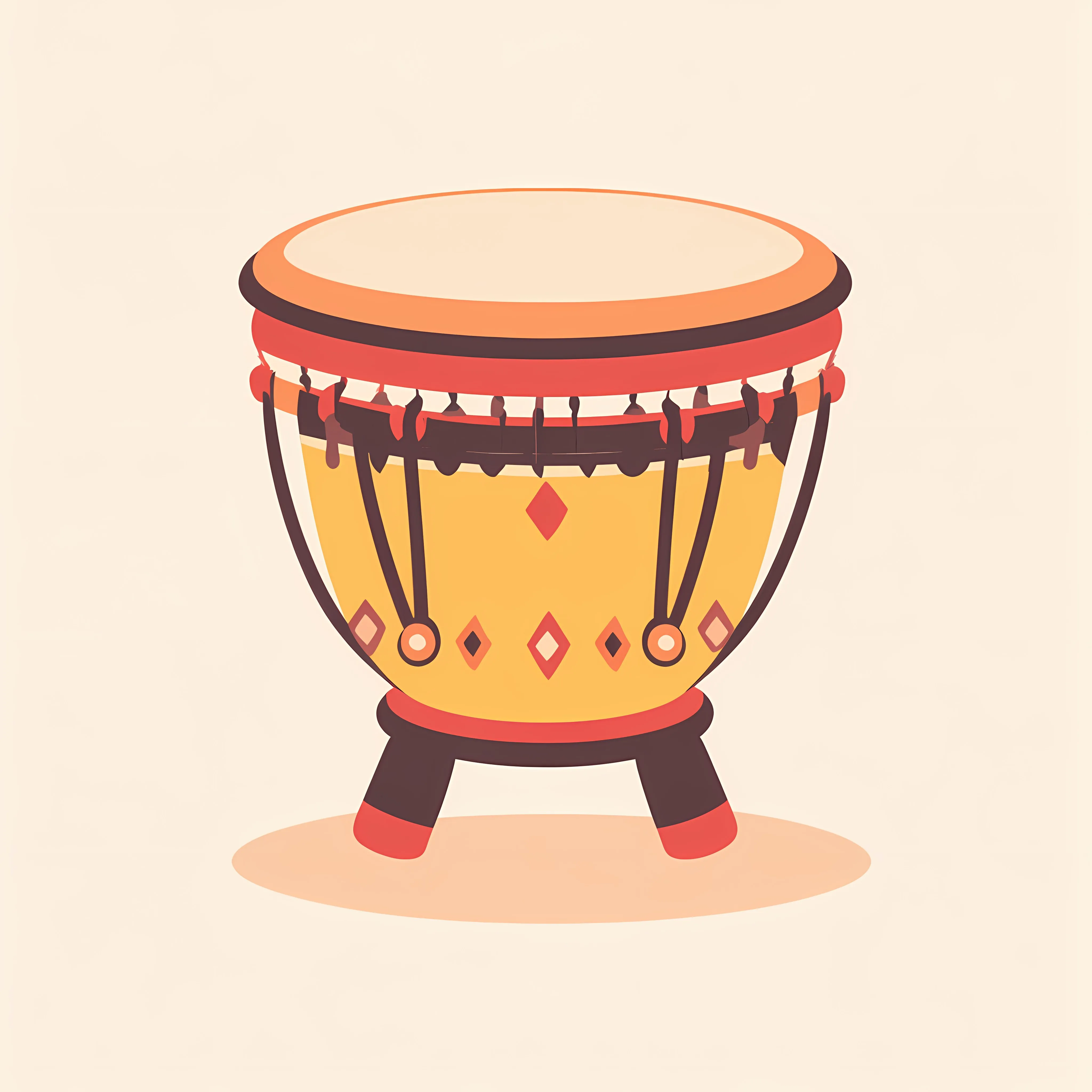 Arabic Drum Instrument Flat Vector Illustration — free download from Dotvec