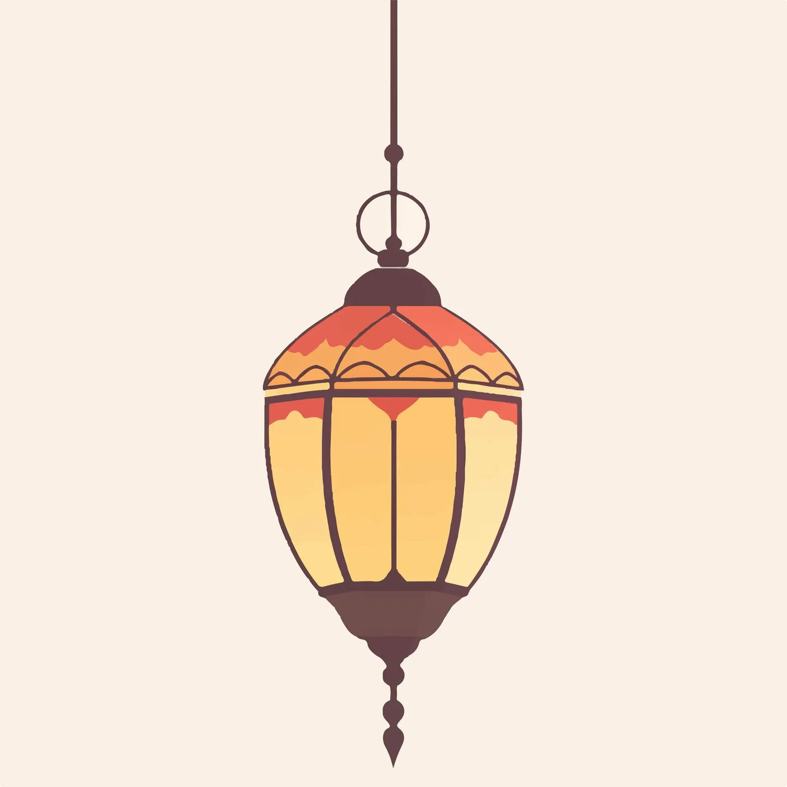 Arabic Lamp Decorative Flat Vector Illustration — free download from Dotvec