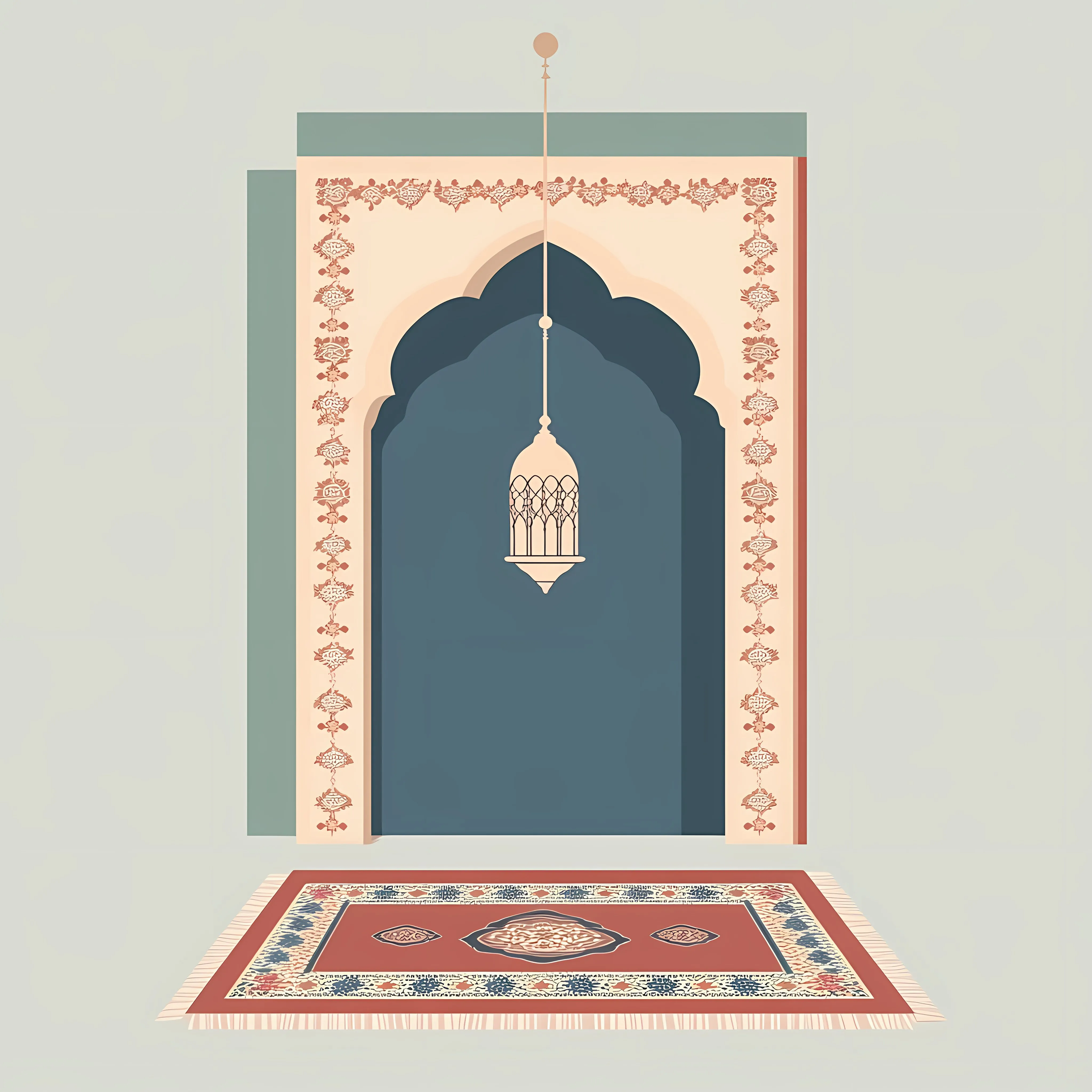 Arabic Prayer Mat Flat Vector Illustration — free download from Dotvec