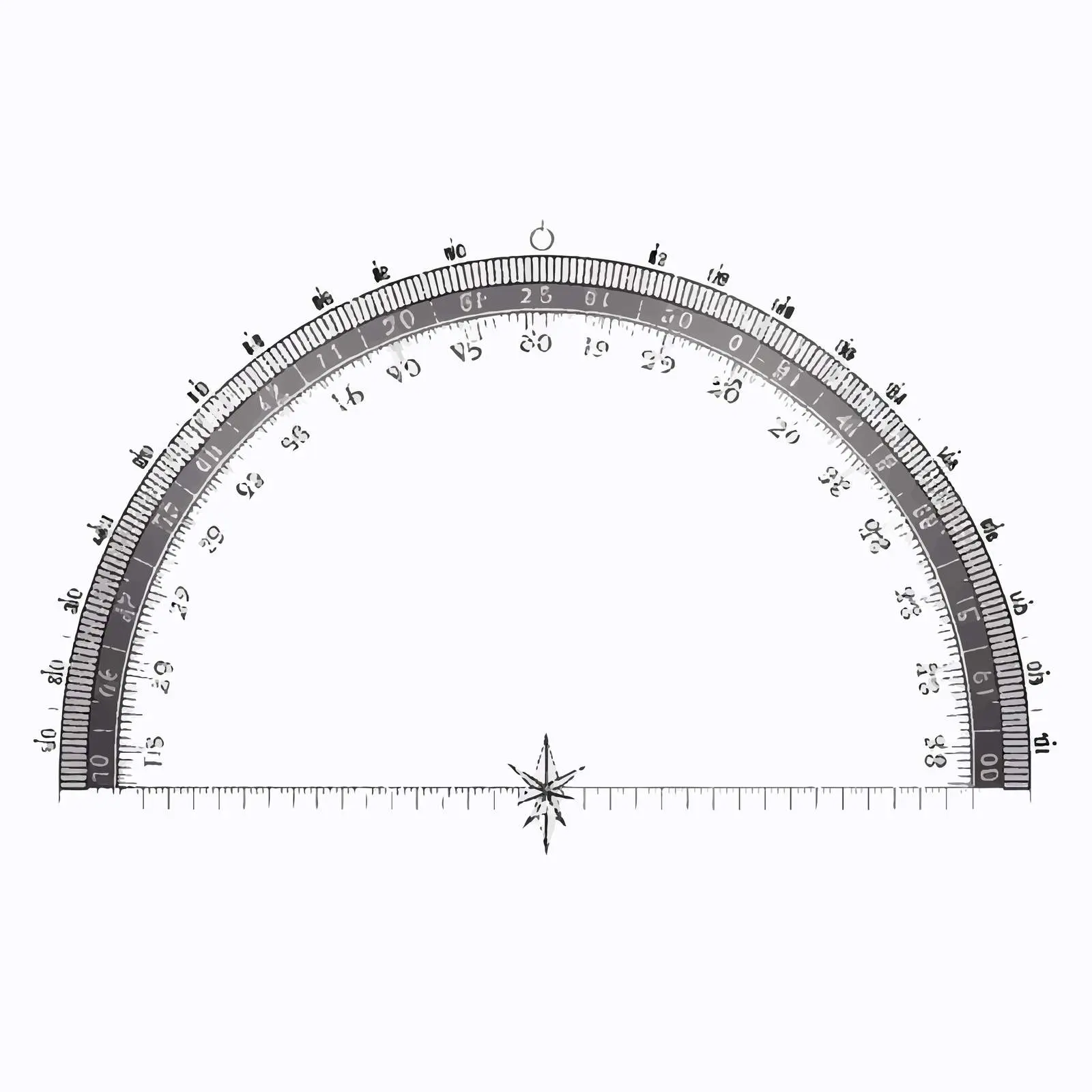 Arc Ruler Line Vector Illustration on White — free download from Dotvec