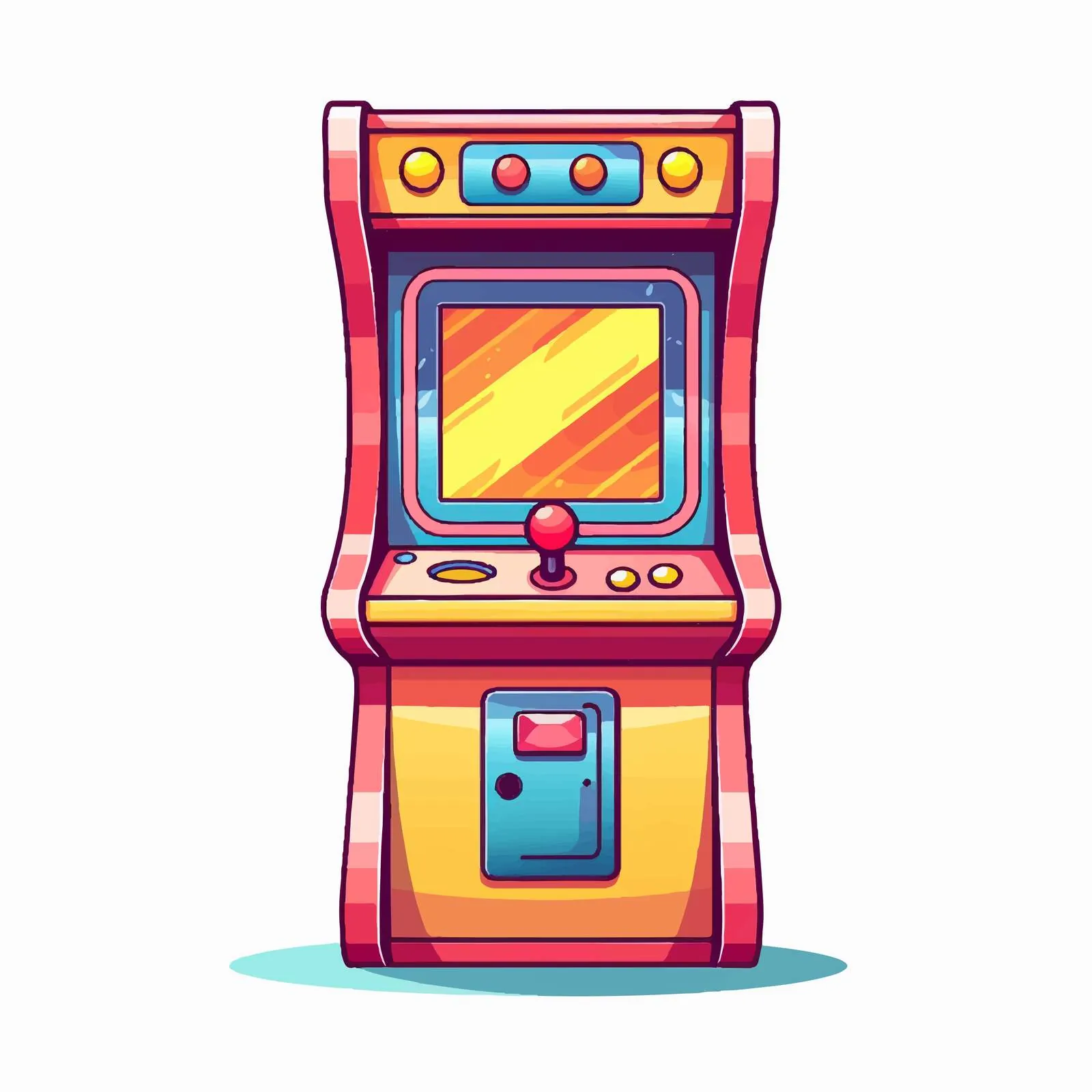 Traditional Arcade Game Cabinet Vector Illustration — free download from Dotvec