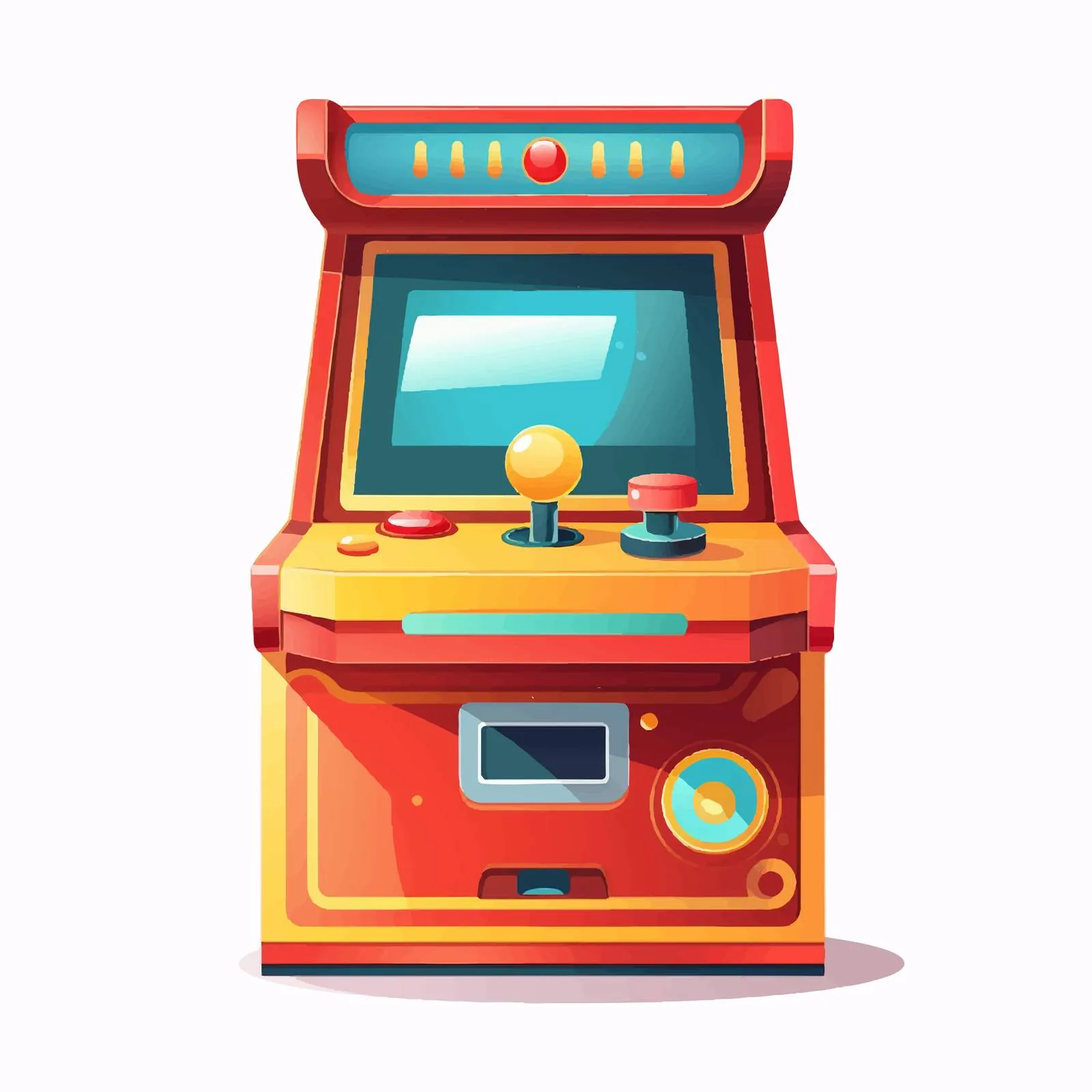 Traditional Arcade Game Cabinet Vector Illustration – free multiplayer image from Dotvec