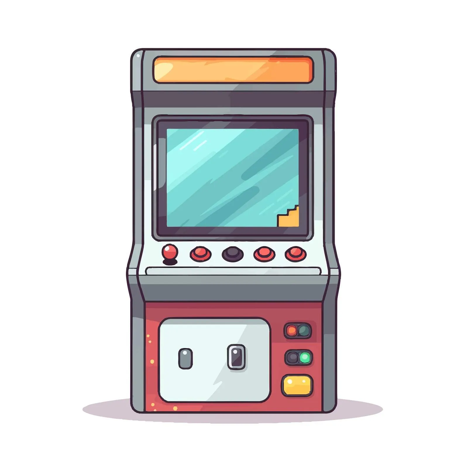 Traditional Arcade Game Cabinet Vector Illustration — free download from Dotvec
