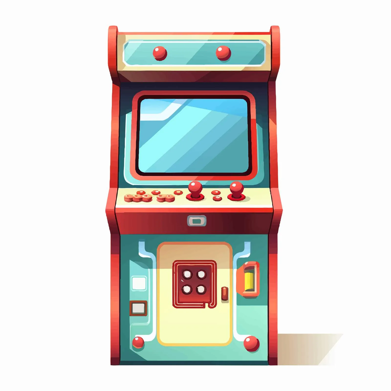 Traditional Arcade Game Cabinet Vector Illustration — free download from Dotvec