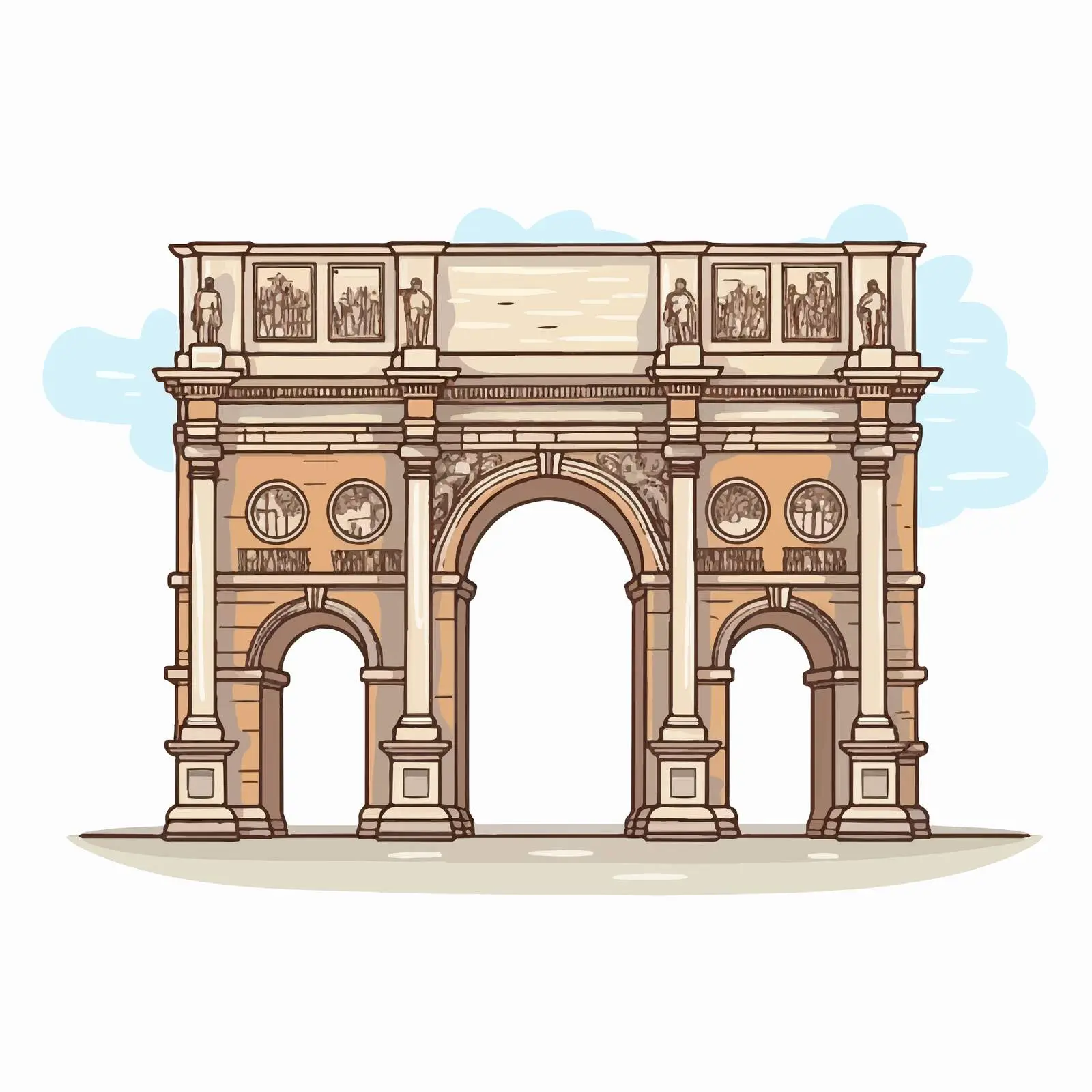 Arch of Constantine, Ancient Roman Triumph — free download from Dotvec