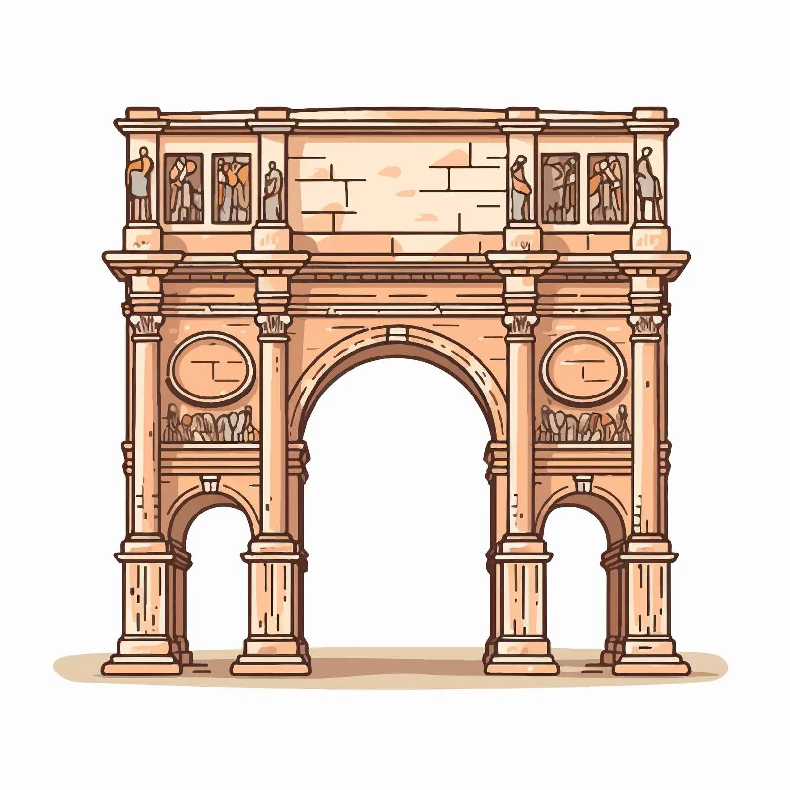 Arch of Constantine in Rome Vector Illustration — free download from Dotvec