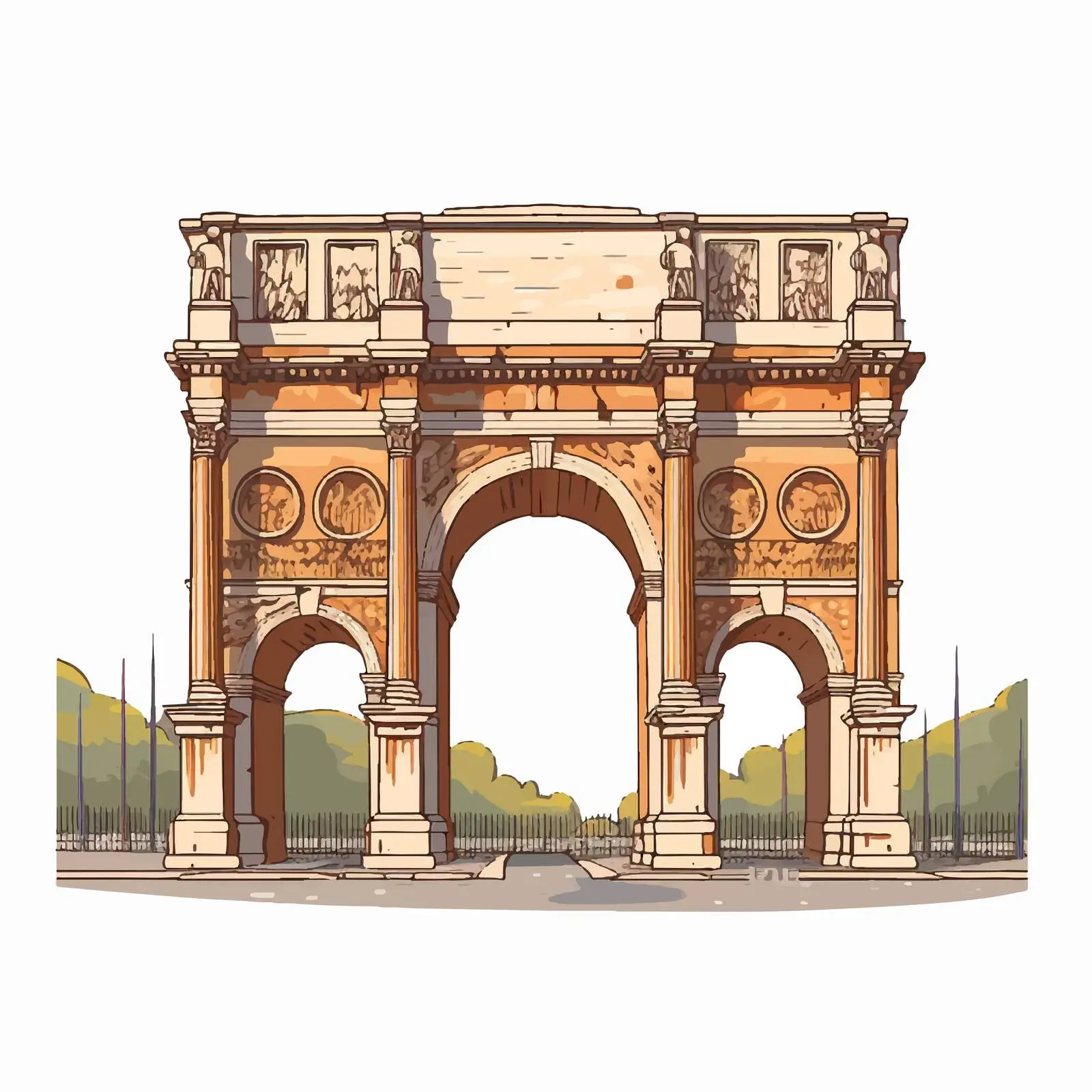 Arch of Constantine - Ancient Triumphal Arch — free download from Dotvec