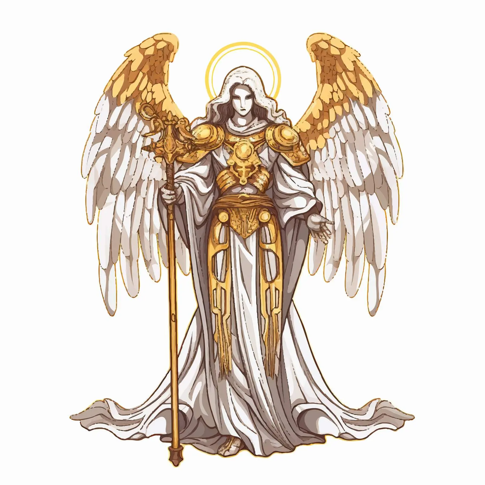 Archangel Gabriel - Byzantine Angel of Death Illustration – free illustration design image from Dotvec