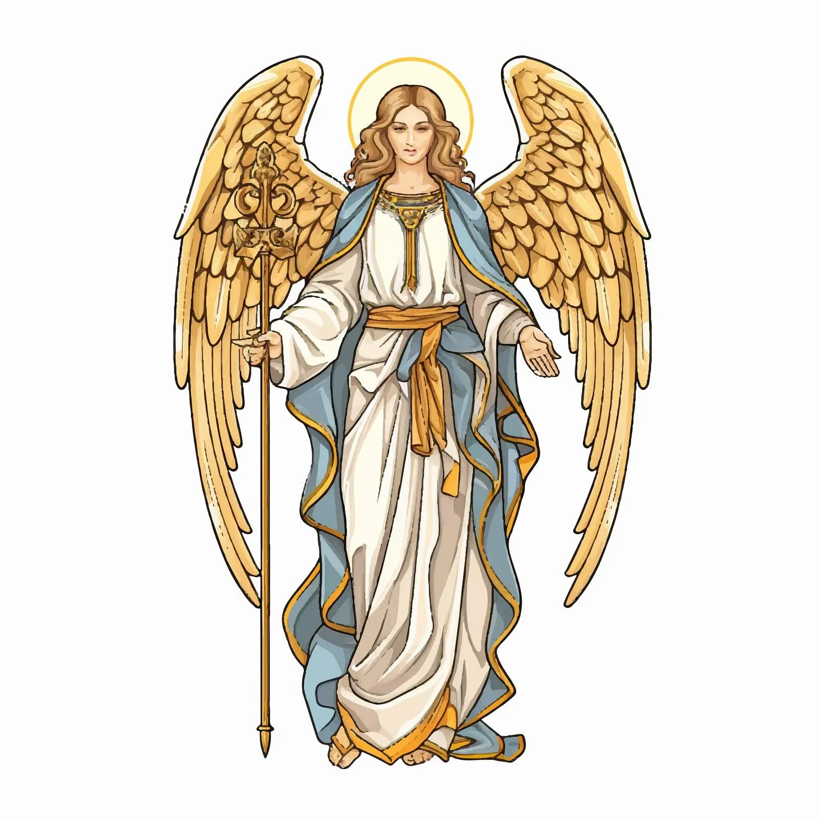 Archangel Gabriel - Byzantine Angel of Death Illustration – free illustration design image from Dotvec