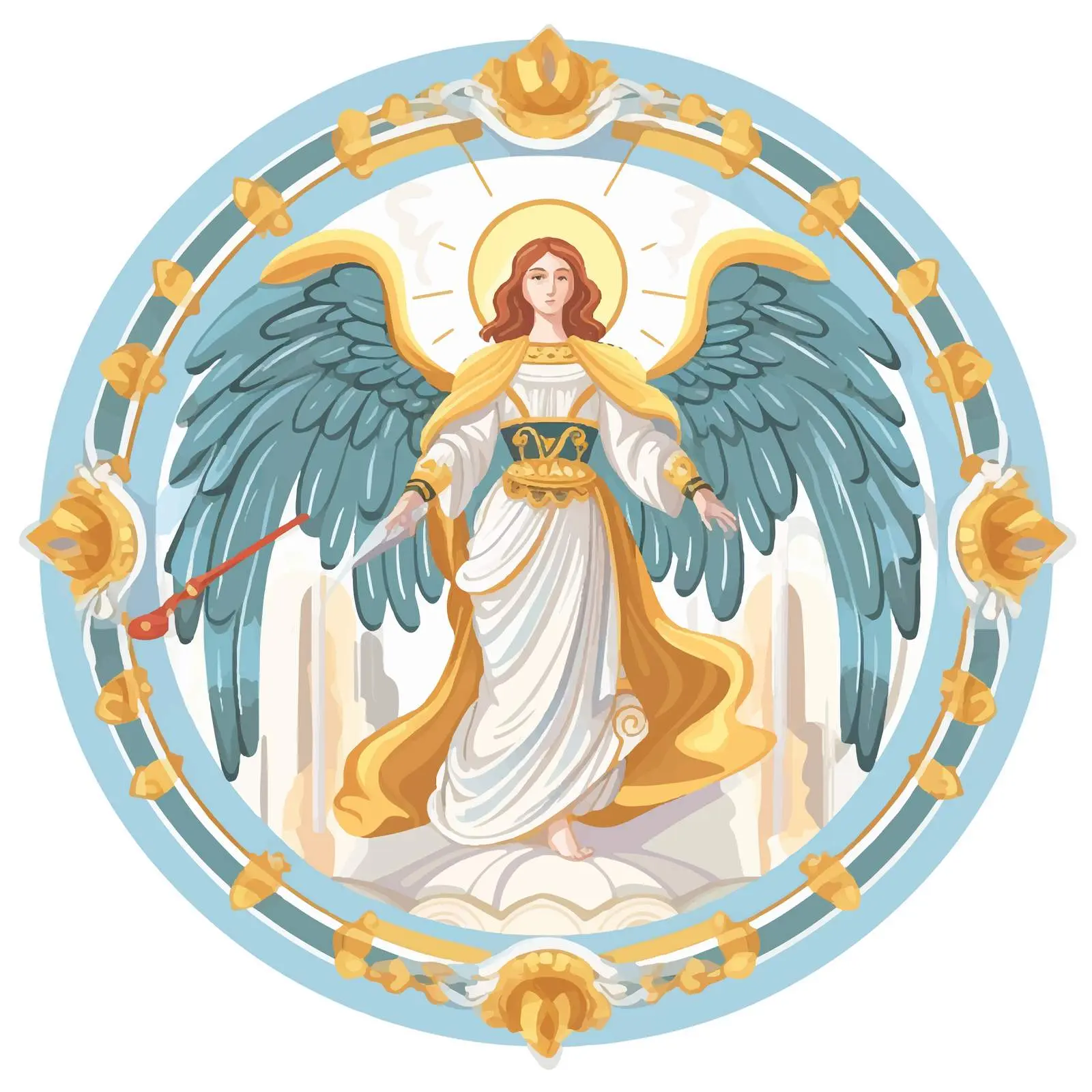 Archangel Gabriel and Heavenly Angels Dome — free download from Dotvec