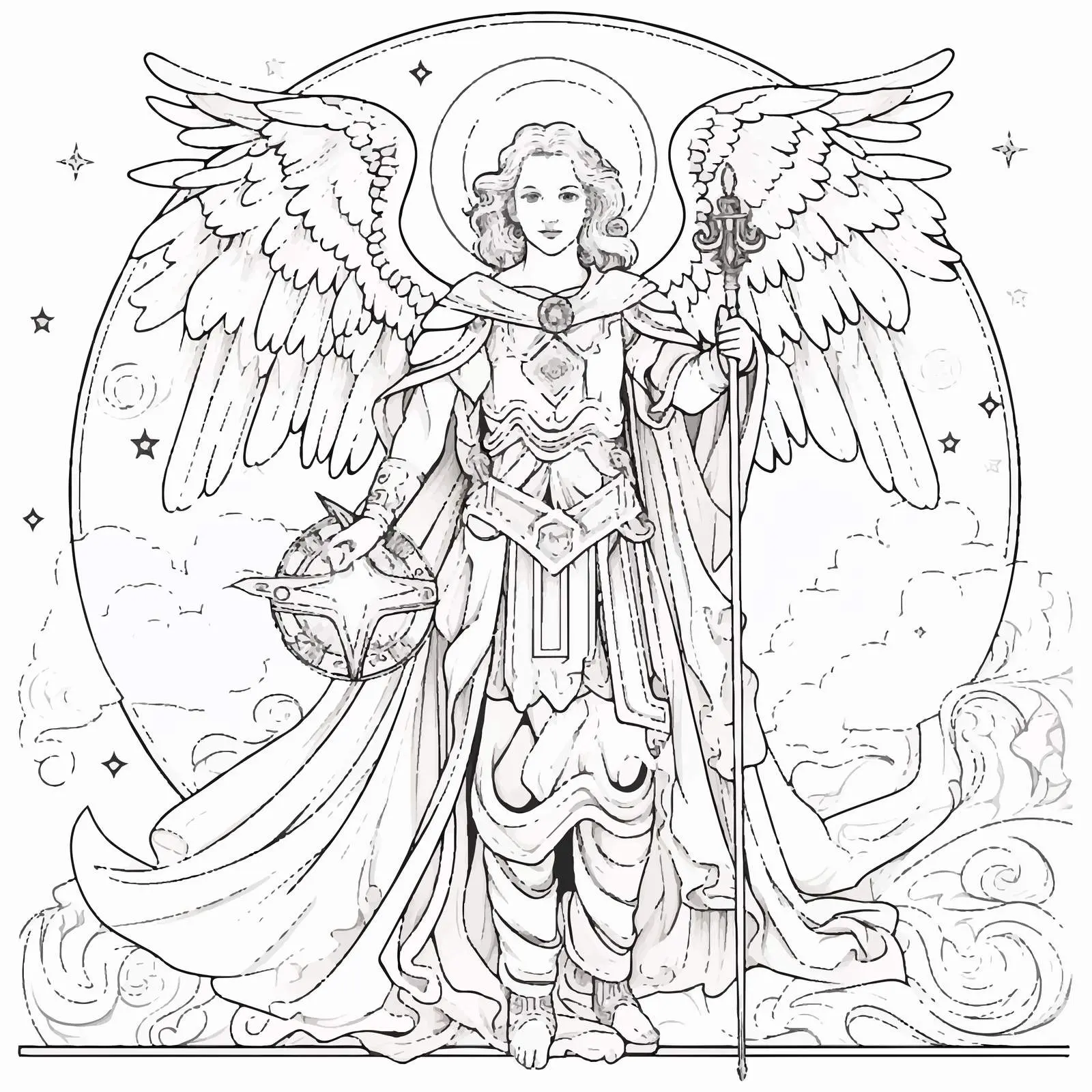 Archangel Uriel: Keeper of Beauty and Light – free geometry image from Dotvec
