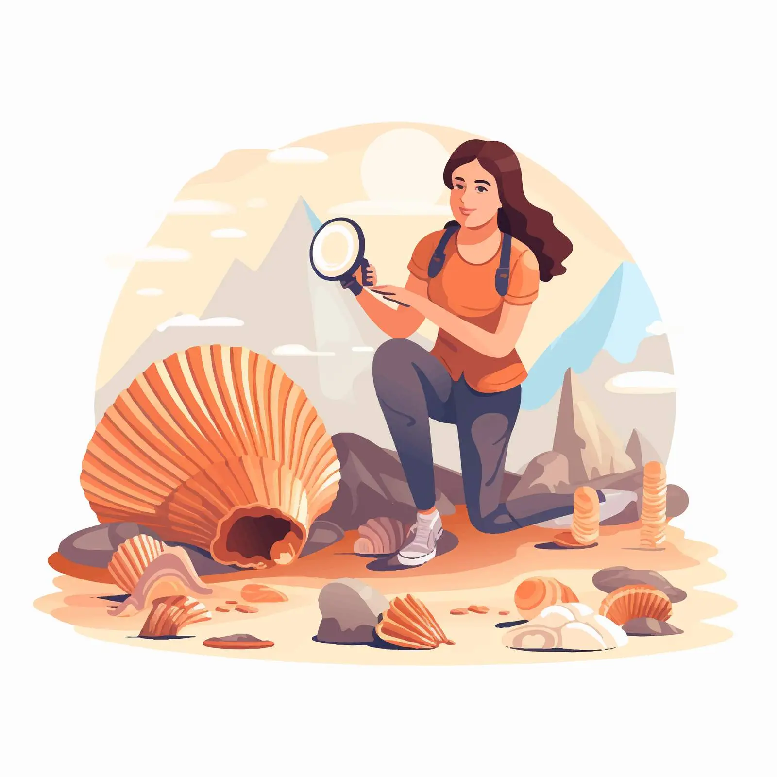 Flat Vector Illustration of Archaeology Antiques — free download from Dotvec