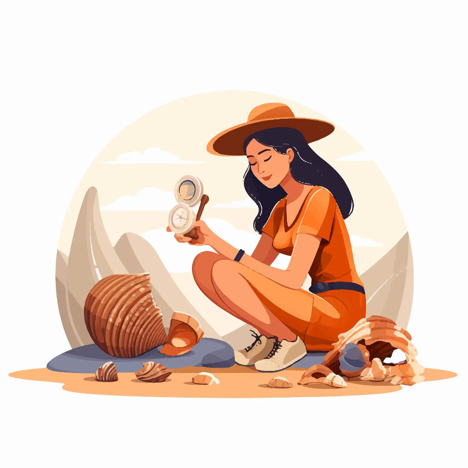 Flat Vector Illustration of Archaeology Antiques — free download from Dotvec