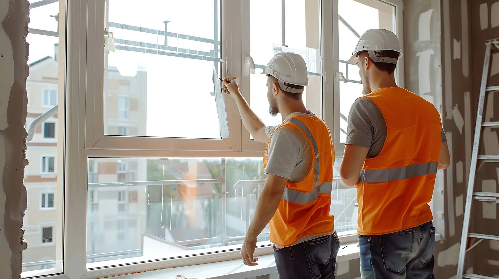 Measuring Window on Construction Site — free download from Dotvec