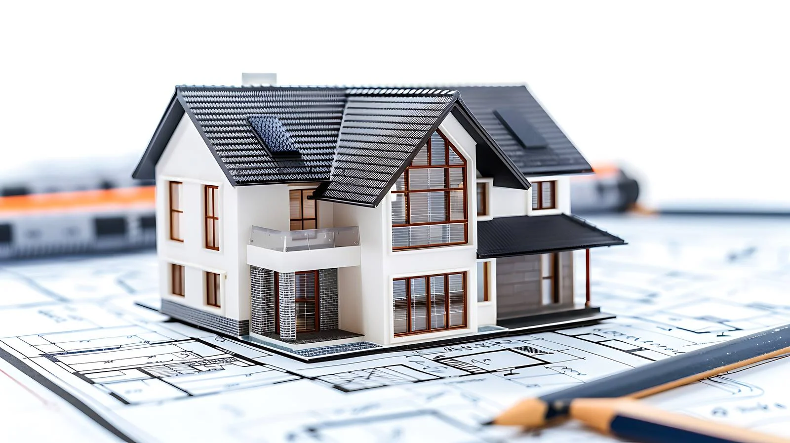 House Model Design on Blueprint — free download from Dotvec