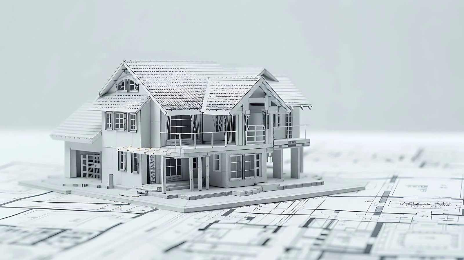 Creating House Model on Blueprint — free download from Dotvec