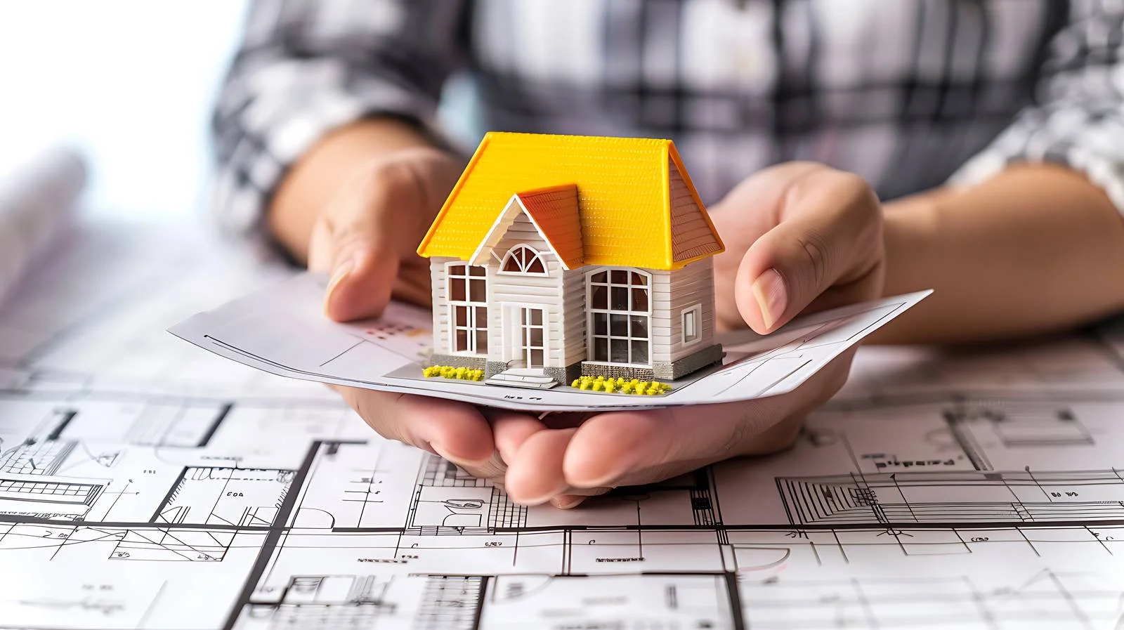 Construction Team Protecting Mini House — free download from Dotvec