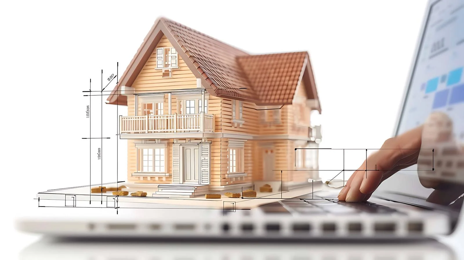 Architect Checking Drawing on Laptop — free download from Dotvec