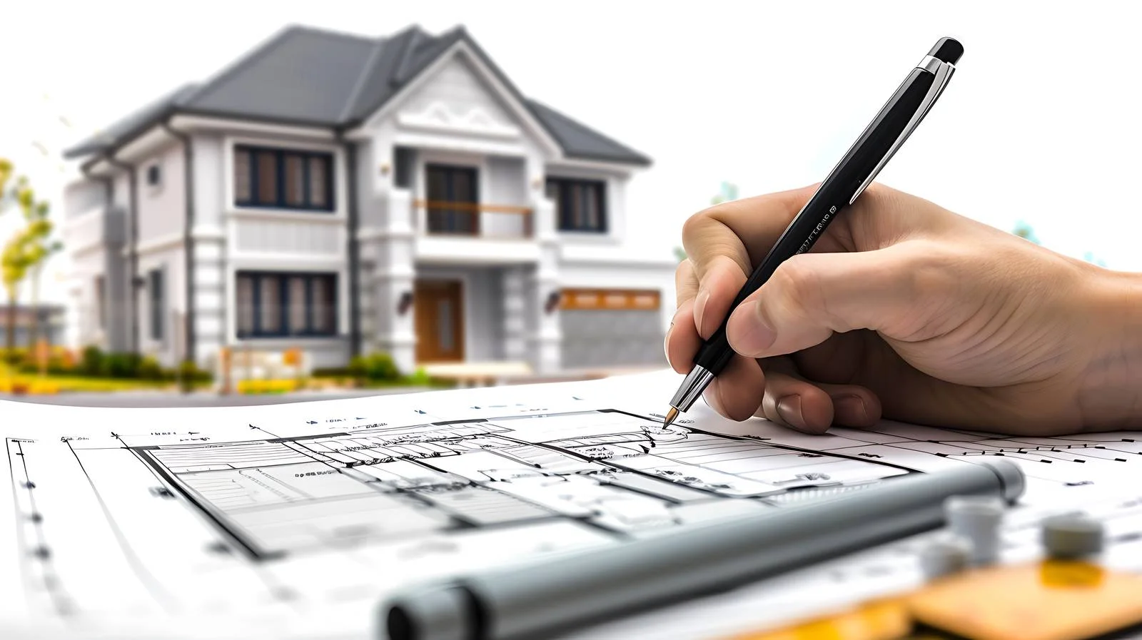 Architect Uses Pen on T-Slide Drawing — free download from Dotvec