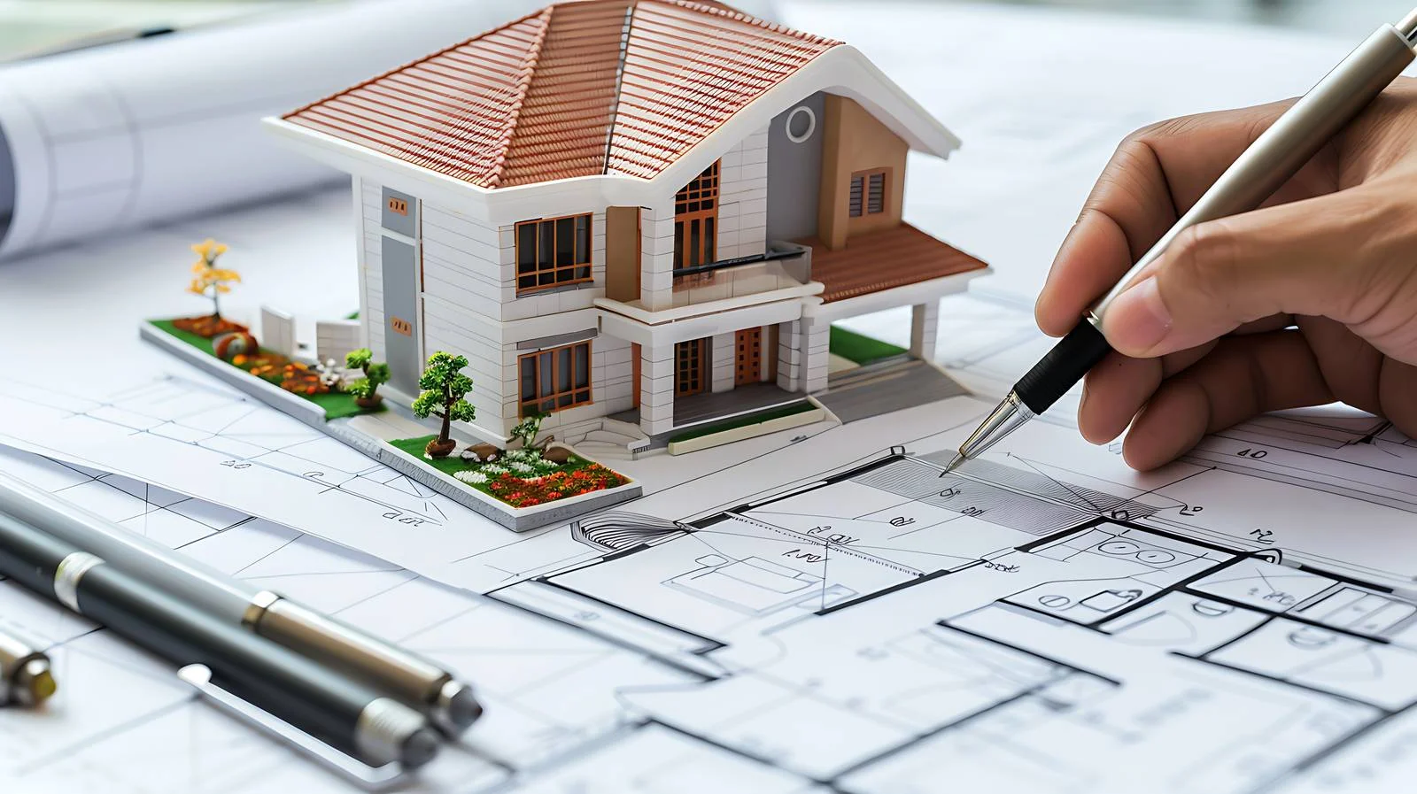 Architect Engineer Sketches Architectural Design — free download from Dotvec