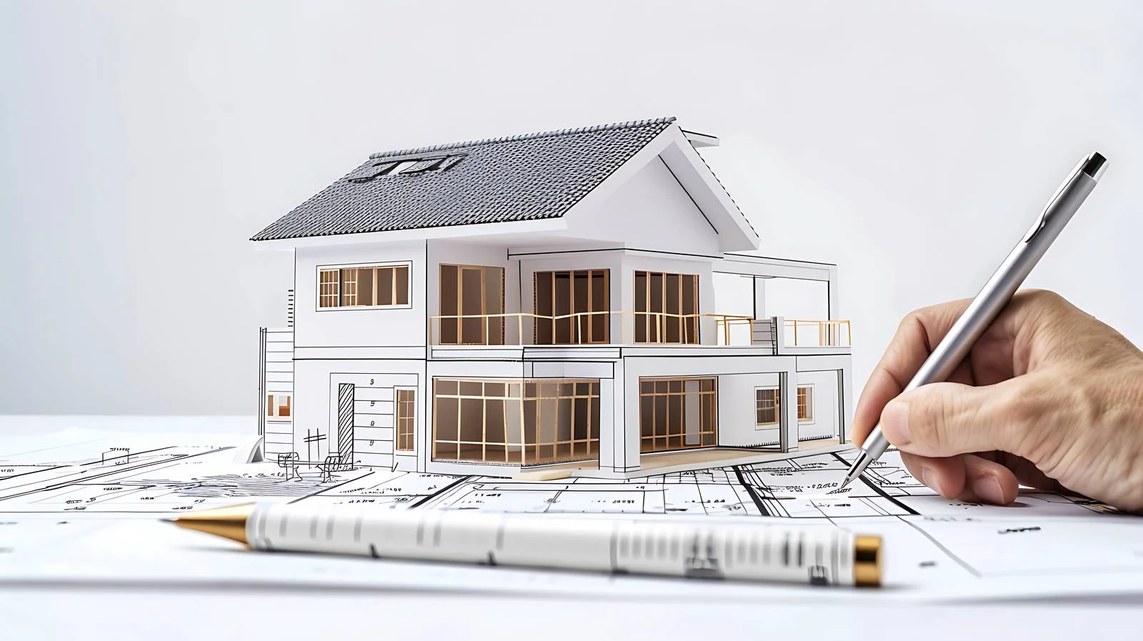 Architect Engineer Tool Pen with Scalene Triangles — free download from Dotvec