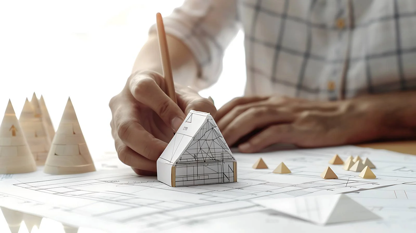 Architect Uses Pen and Scalene Triangles — free download from Dotvec