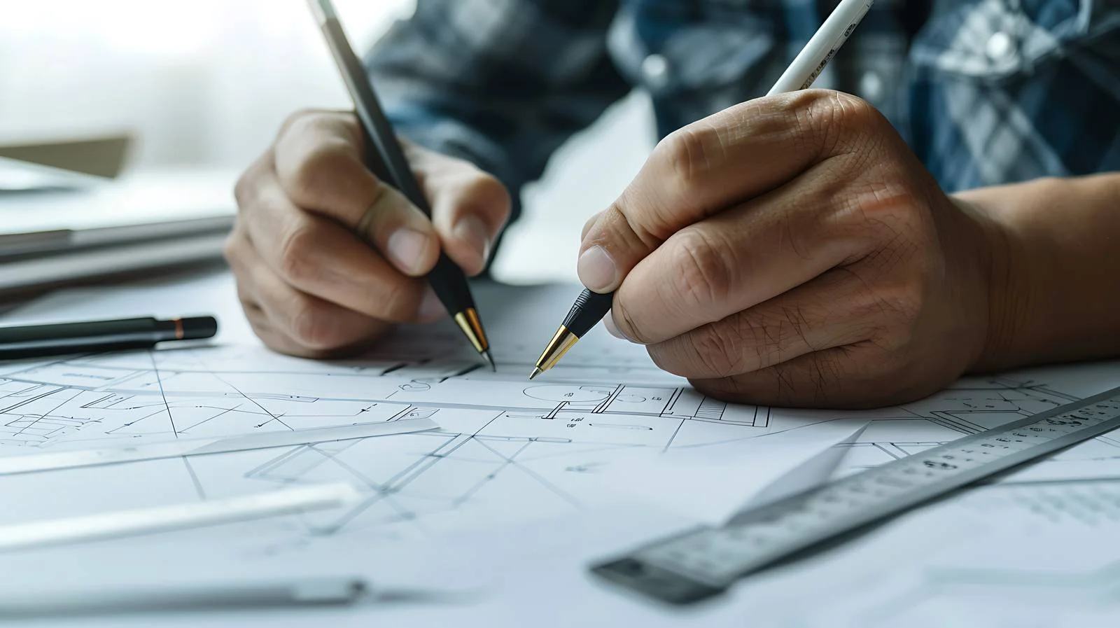 Architect's Pen and Angle Rule — free download from Dotvec