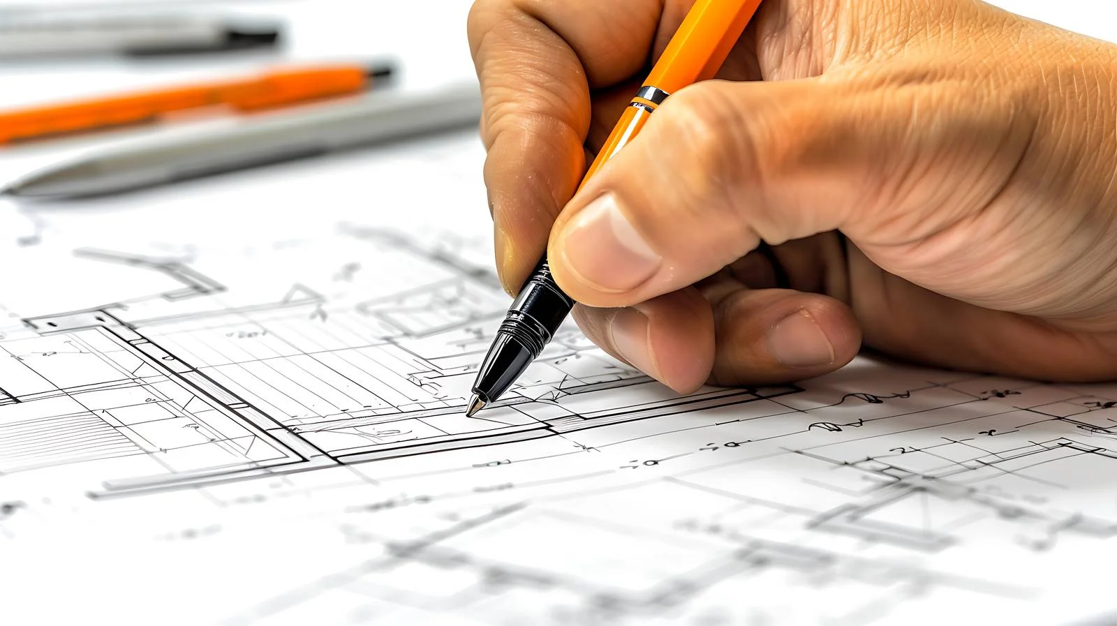 Professional Architect Drawing with Pen — free download from Dotvec