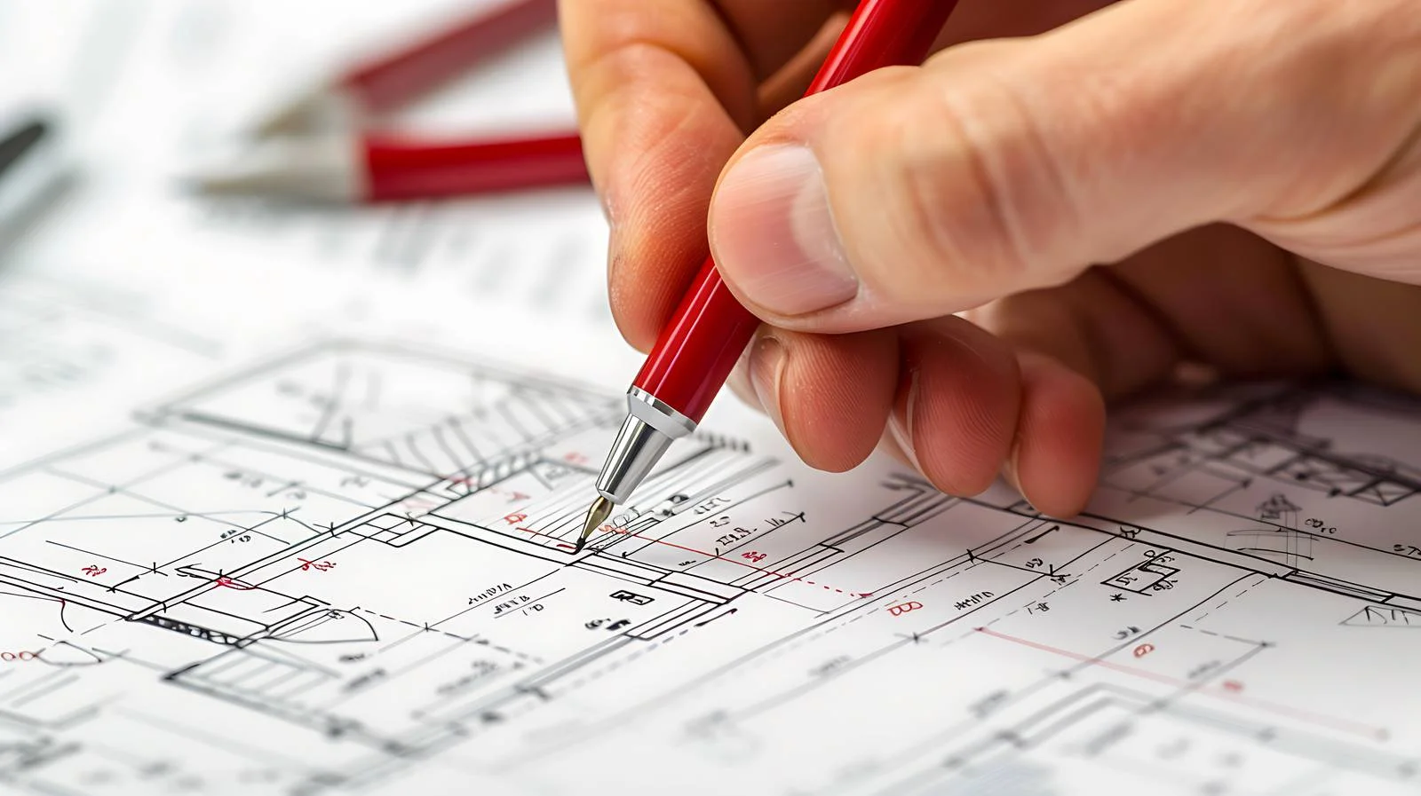 Professional Architect Using Pen for Drawing — free download from Dotvec