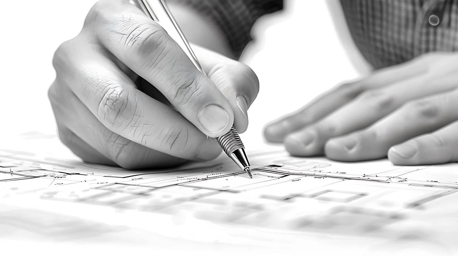 Professional Architect Drawing on White Background — free download from Dotvec