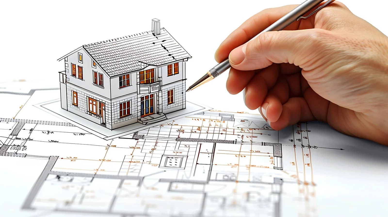 Architecture Design Drawing Engineer Finger Pen — free download from Dotvec