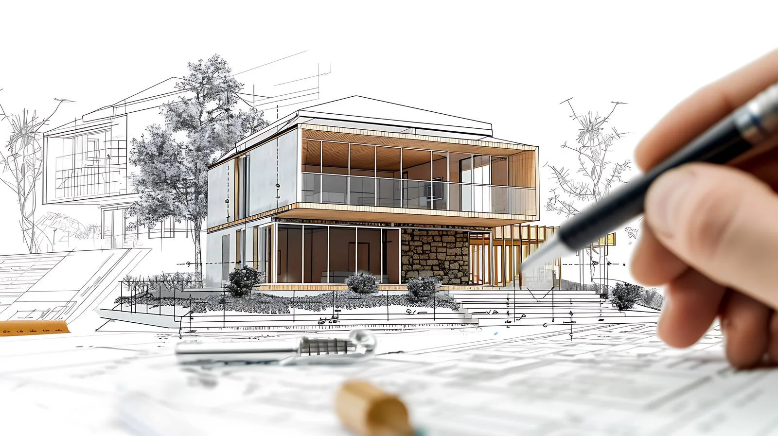 Architectural Design Drafting Pen Engineer — free download from Dotvec