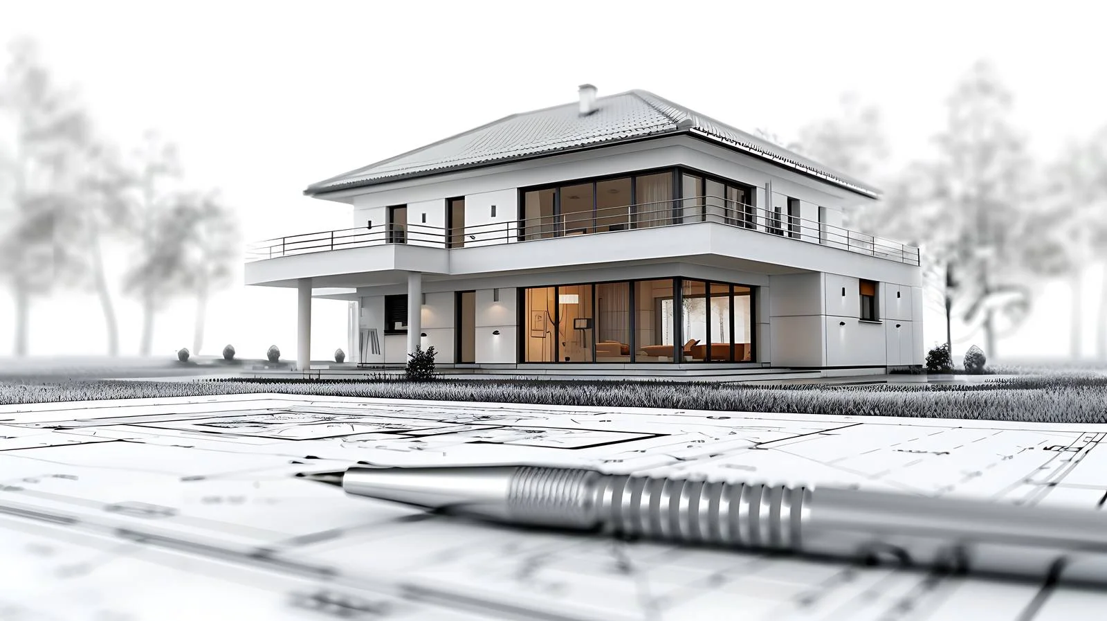 Architect Engineer Pen Design Drawing Work — free download from Dotvec