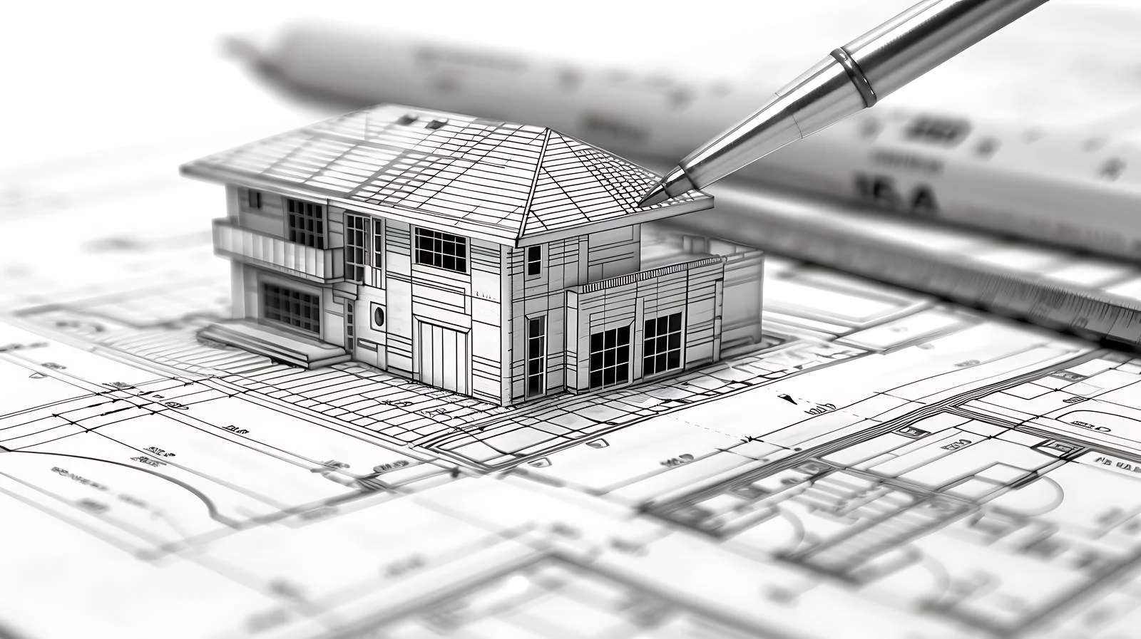 Architect Sketching Design with Pen — free download from Dotvec