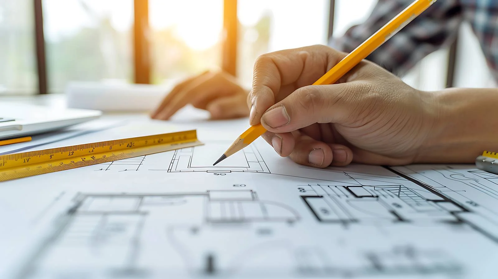 Architect Uses Pencil and Triangle Angle — free download from Dotvec