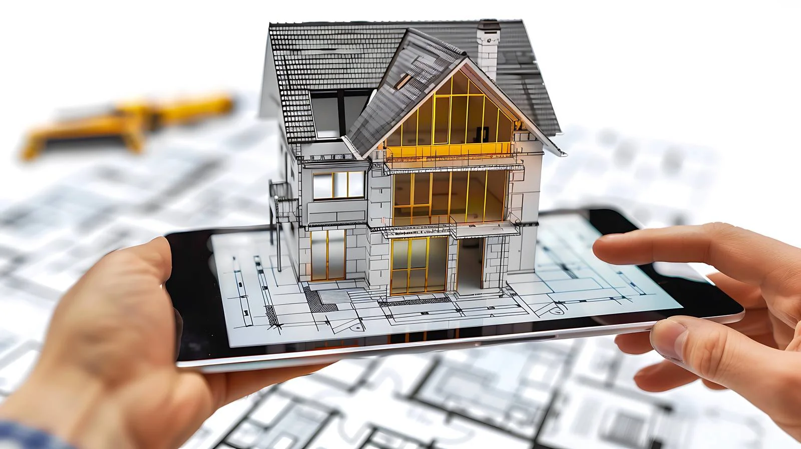 Professional Architect Using Tablet for Design Review — free download from Dotvec