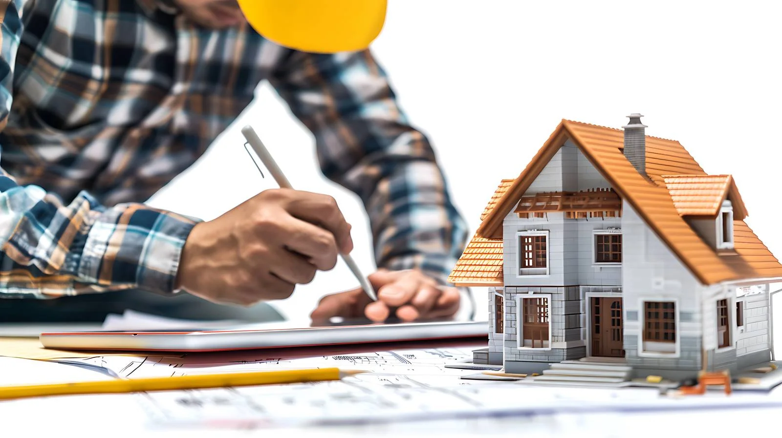 Architect Using Tablet for Reading Design — free download from Dotvec