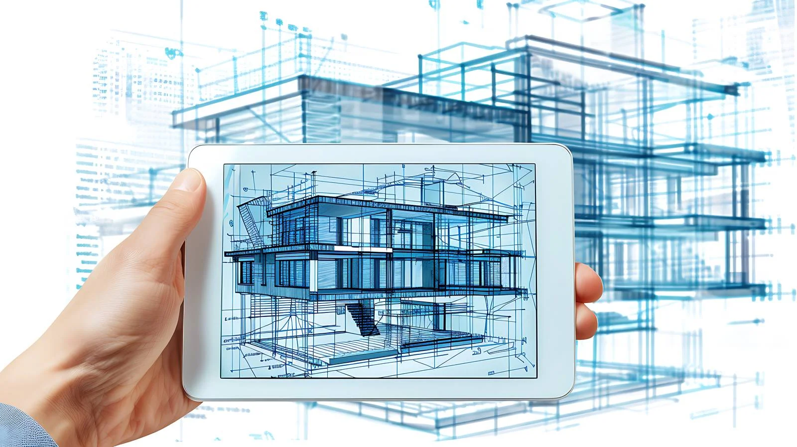 Architect Working on House Drawings — free download from Dotvec