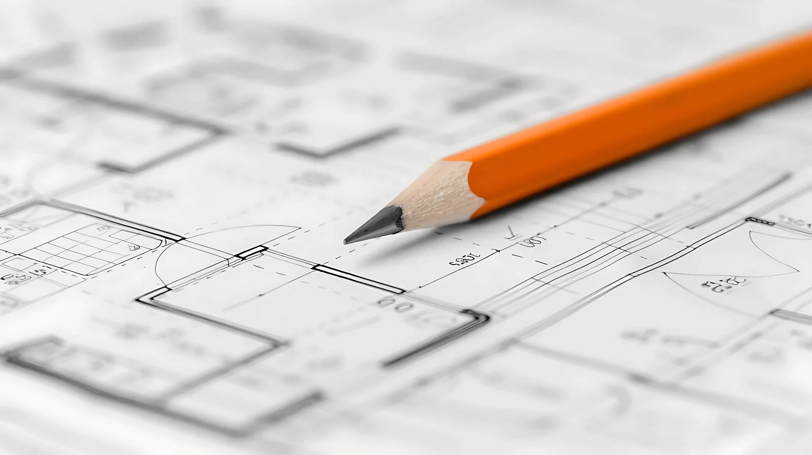 Architect Pencil on House Blueprint — free download from Dotvec